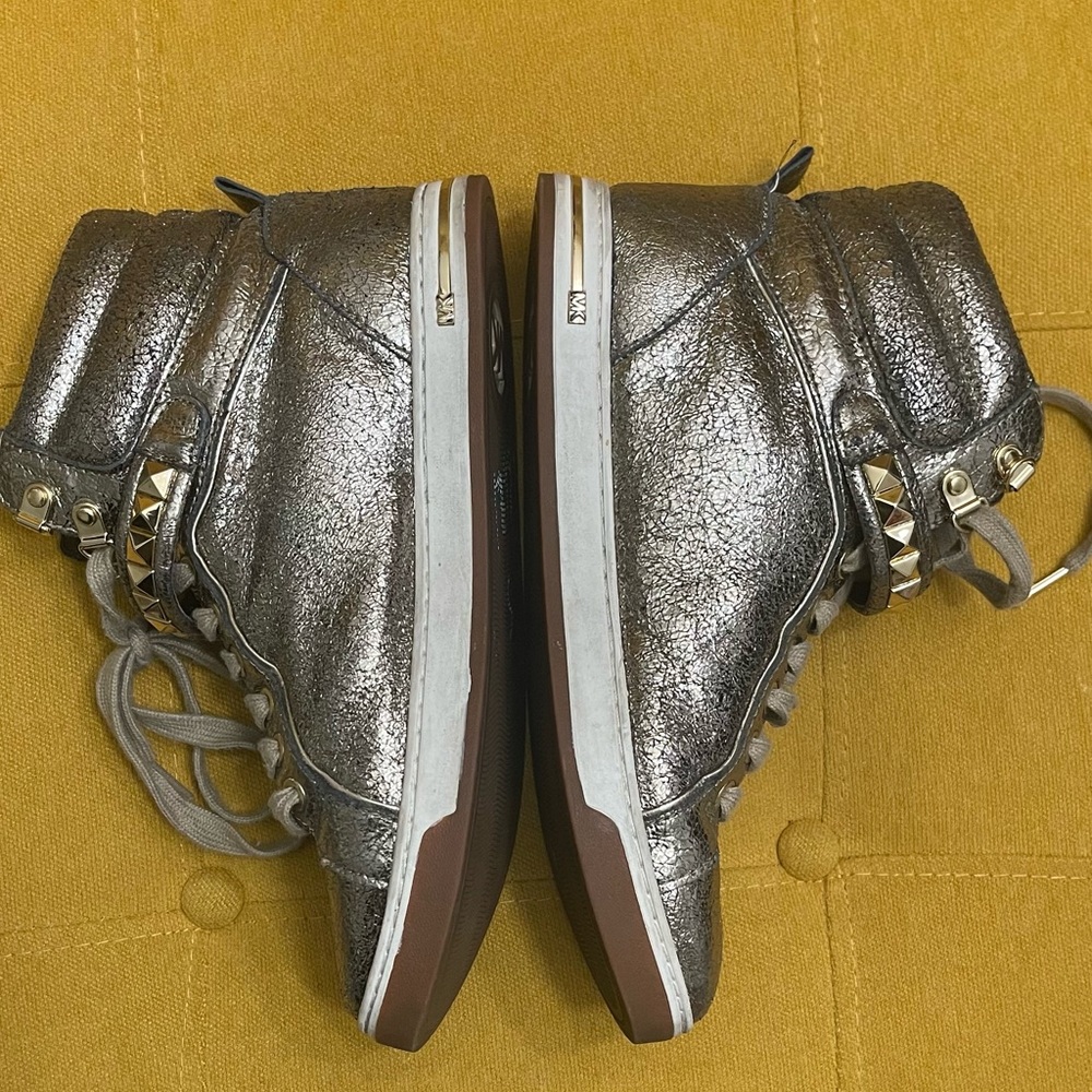 Michael Michael Kors Gold high top sneakers shoes size 8 girls kids